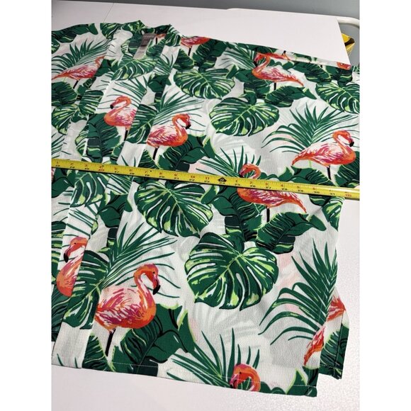 Chico’s Hawaiian Kimono Top OS L XL XXL Topper Flamingo Beach Tropical Flowy - Picture 7 of 9